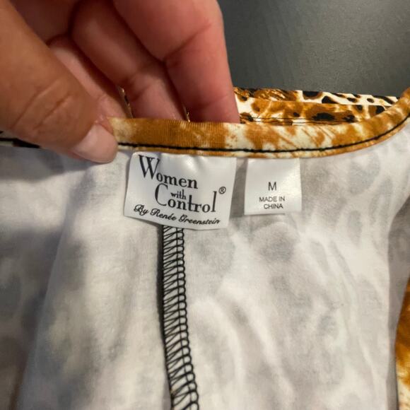 Women with Control Renee Greenstein Dress Med midi leopard cheetah spandex new - Picture 9 of 13